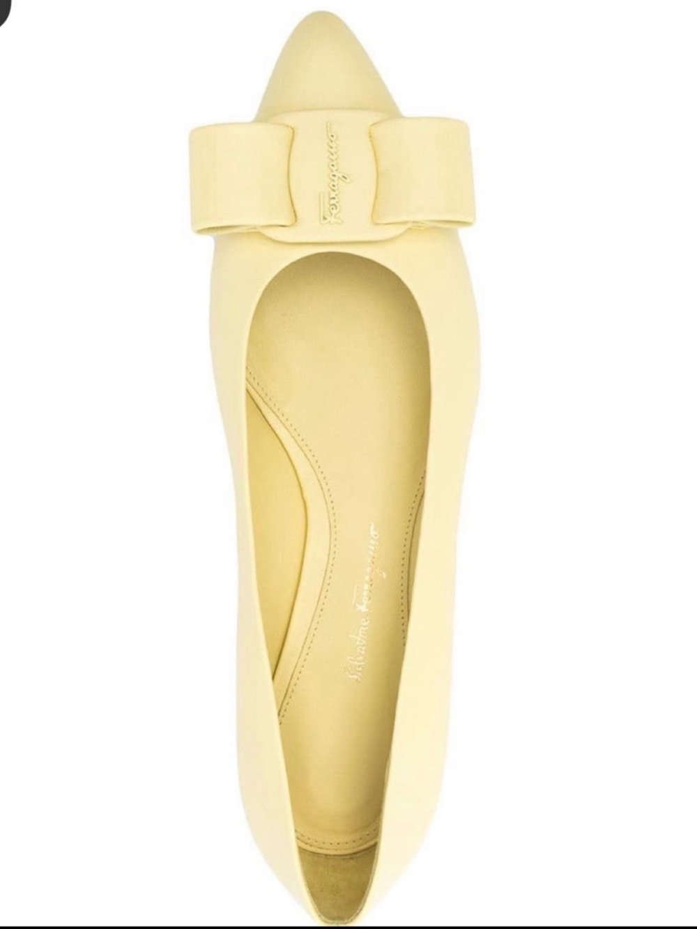 Ferragamo Viva Ballerinas Butler Yellow 37.5 C